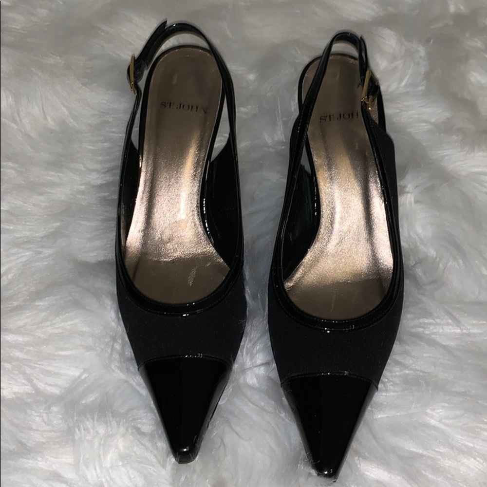 St. John’s low heel stilettos